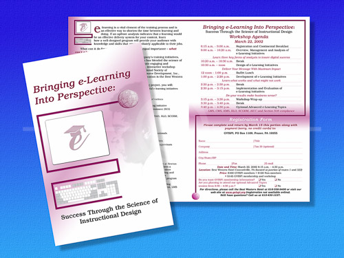 HD_GD-03 - Brochure for e-Learning Workshop event in Philadelphia