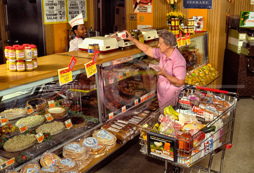 HD_P-09 - Senior at deli counter at Giant Supermarket in Greenbelt, MD. (Part of Campbell Soup presentation Project HD_P-09 - Senior at deli counter at Giant Supermarket in Greenbelt, MD. (Part of Campbell Soup presentation Project