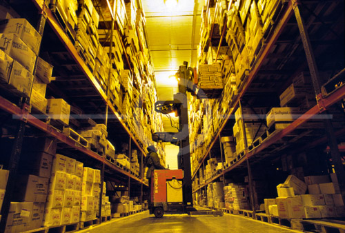 HD_P-10 - Inside of Frozen Food Warehouse near Columbia, MD. (Part of Campbell Soup presentation Project shot in July 1987) HD_P-10 - Inside of Frozen Food Warehouse near Columbia, MD. (Part of Campbell Soup presentation Project shot in July 1987)