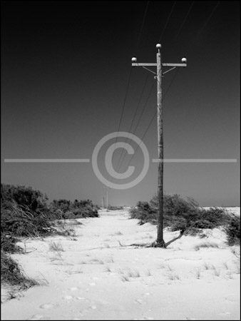 HD_STBW-04 - Telephone Line  on north-eastern portion of Ocracoke Island, NC.