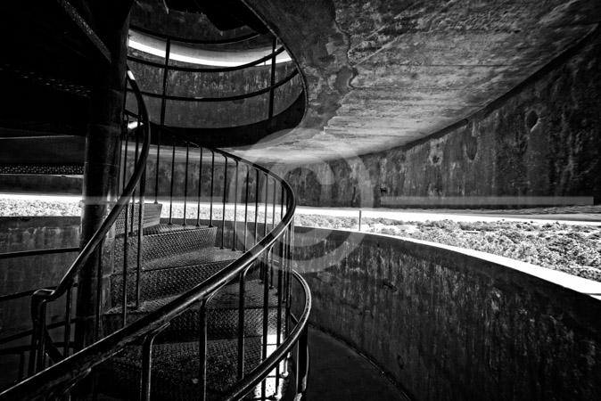 HD_STBW-36 - Interior of World War II era observation tower located in Cape Henlopen State Park, Delaware