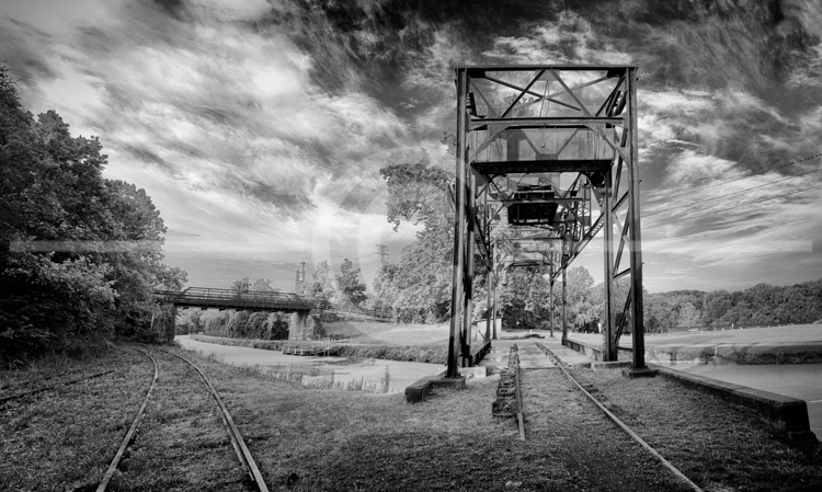HD_STBW-38 - Old railroad bridge over C&O Canal near Cushwa Basin, Williamsport, Maryland.