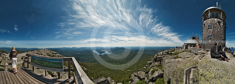 HD_STC-105 - Whiteface Mountain Summit Panorama #1. Lake Placid can be seen in the distance. The summit weather observatory is to the right.
