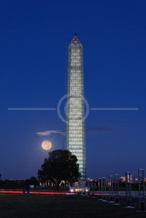 HD_STC-62 - Harvest moon setting behind Washington Monument on the morning of Sept. 19, 2013 HD_STC-62 - Harvest moon setting behind Washington Monument on the morning of Sept. 19, 2013