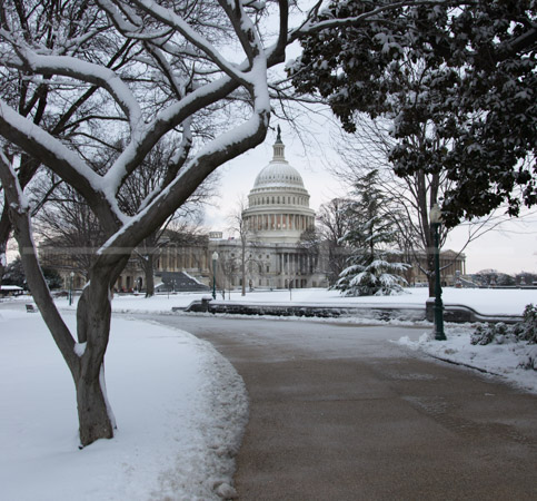 HD_STC-72 - Eastern side of the U.S. Capitol after a late Winter snowstorm. HD_STC-72 - Eastern side of the U.S. Capitol after a late Winter snowstorm.