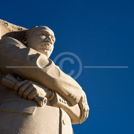HD_STC-76 - Martin Luther King Jr. Memorial statue close-up against blue sky. HD_STC-76 - Martin Luther King Jr. Memorial statue close-up against blue sky.