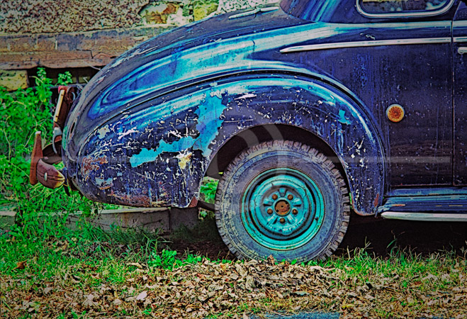 HD_STC-95 - Old car parked near farm house, New Hope PA HD_STC-95 - Old car parked near farm house, New Hope PA