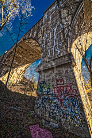 HD_STC-96 - Graffiti covered Susquehanna Division Railroad Bridge near Port Deposit, Maryland, which crosses Octoraro Creek HD_STC-96 - Graffiti covered Susquehanna Division Railroad Bridge near Port Deposit, Maryland, which crosses Octoraro Creek