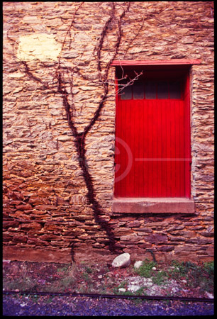 HD_STC-98 - Old stone wall and red door, Frederick, Maryland. HD_STC-98 - Old stone wall and red door, Frederick, Maryland.